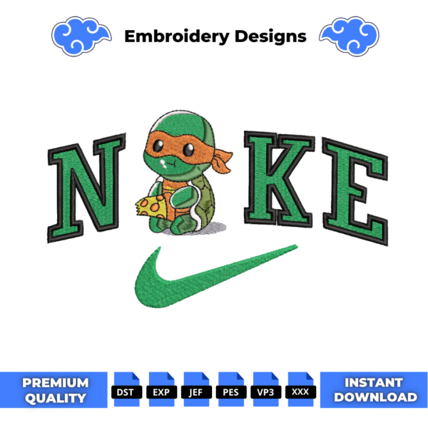 Chibi Teenage Mutant Ninja Turtles Embroidery Design
