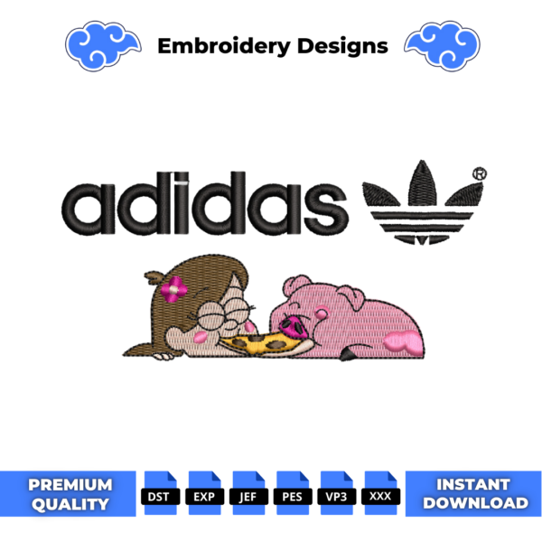 Mabel and Dandinou Adidas Embroidery Design