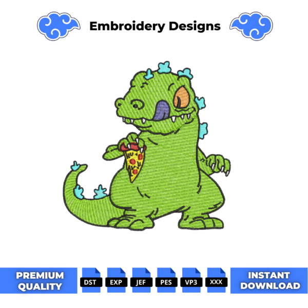 Reptar Rugrats Embroidery Design
