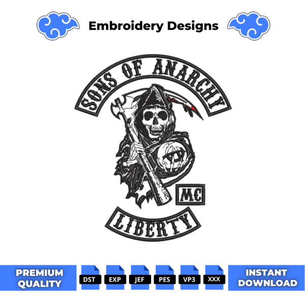Sons of Anarchy Embroidery Design