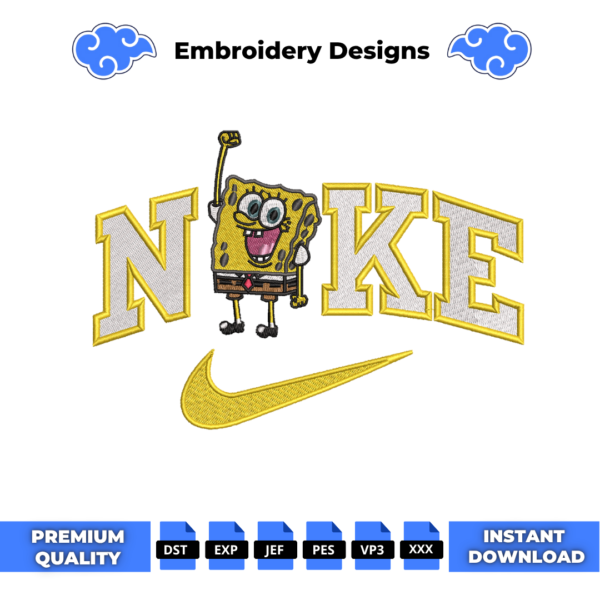 SpongeBob Swoosh Embroidery Design