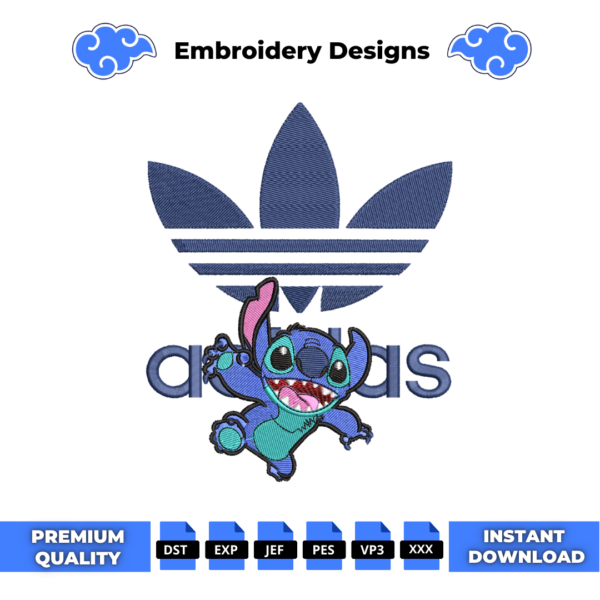 Stitch Adidas Embroidery Design