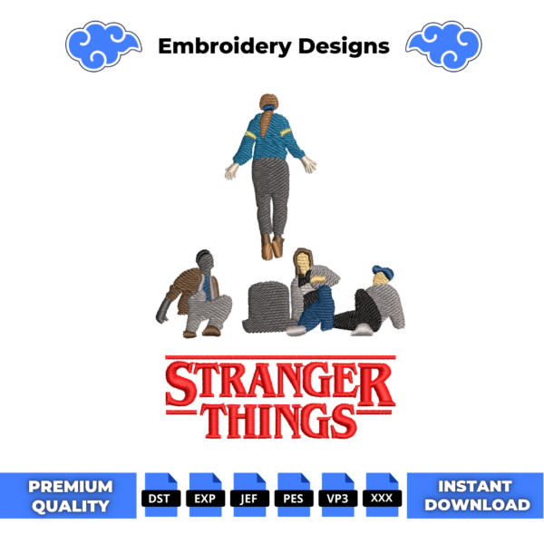 Stranger Things Embroidery Design