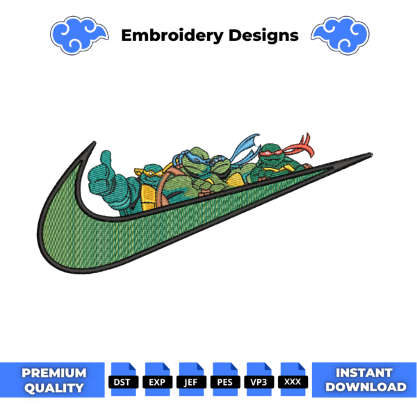 Teenage Mutant Ninja Turtles Embroidery Design