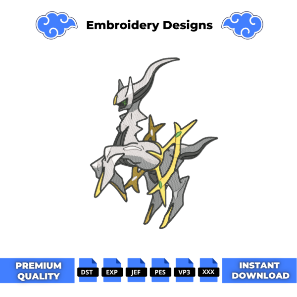 Arceus Embroidery Design