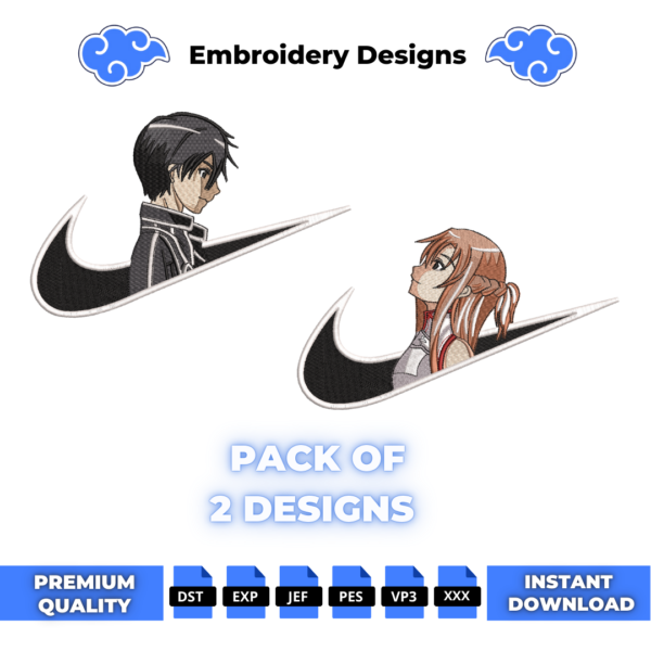 Bundle Kirito and Yuuki Embroidery Designs