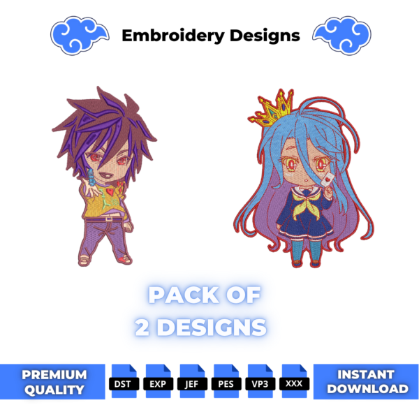 Bundle Sora and Shiro Embroidery Designs