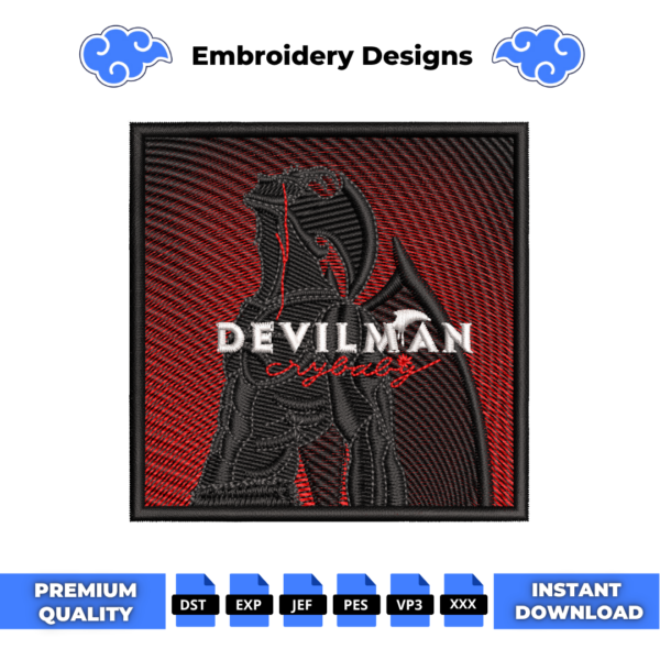 Devilman Crybaby Embroidery Design