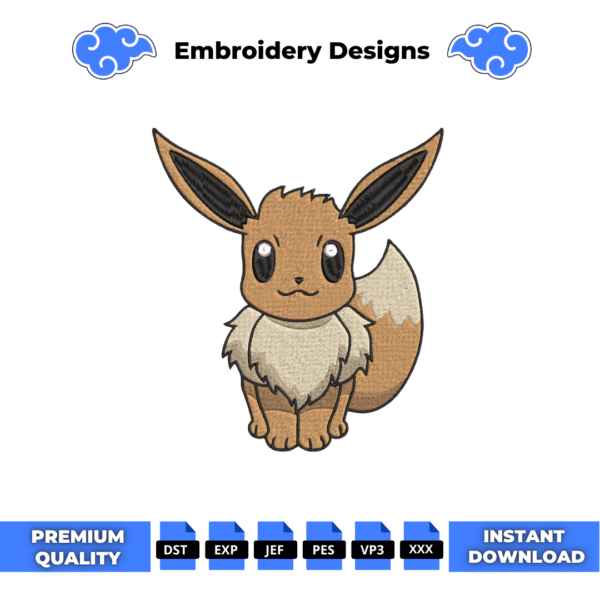 Eevee Embroidery Design