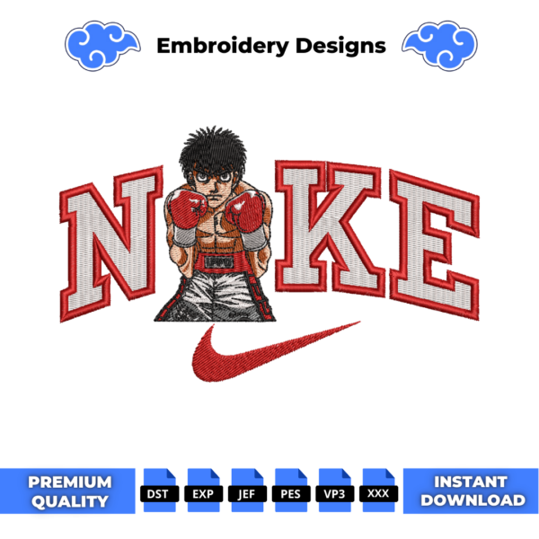 Hajime no Ippo Swoosh Embroidery Design