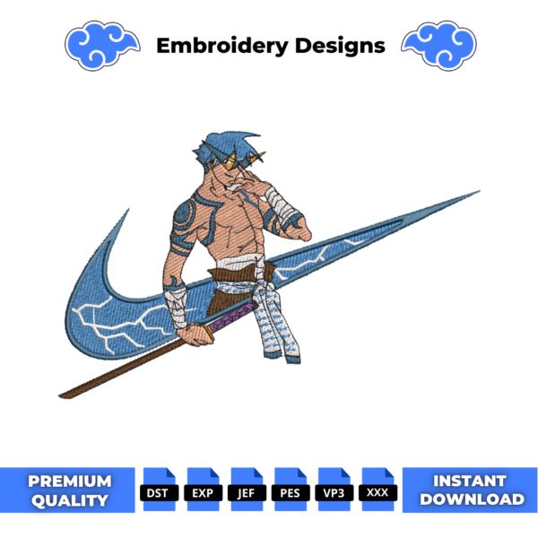 Kamina Swoosh Embroidery Design