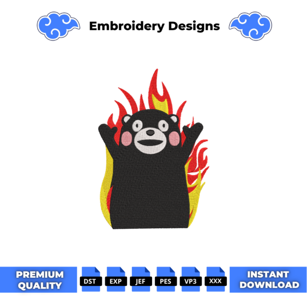 Kumamon Embroidery Design