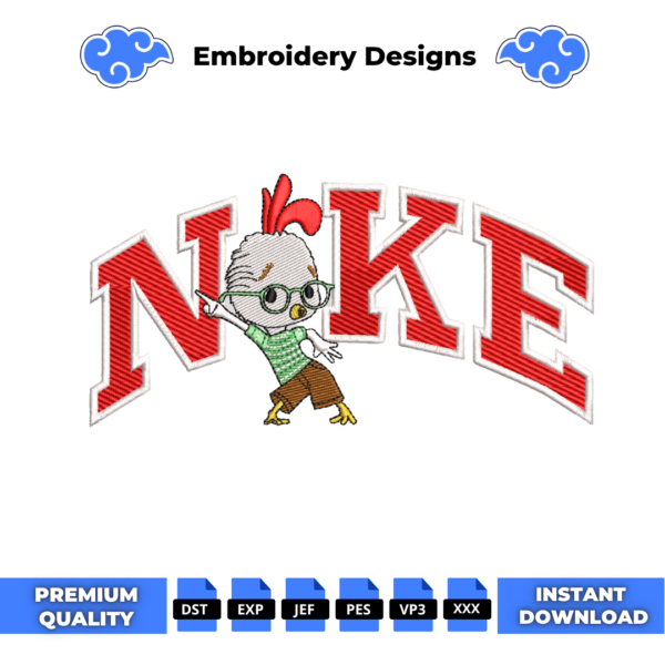 Little Chicken Swoosh Embroidery Design