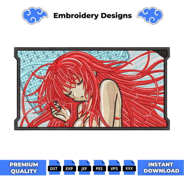 Rias Gremory Boxed Embroidery Design