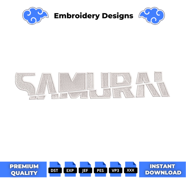 Samurai Logo Embroidery Design