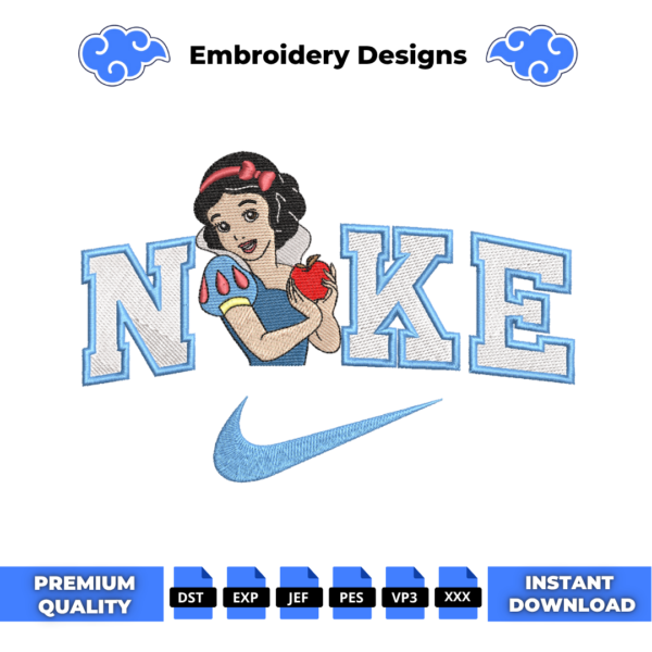 Snow White Embroidery Design