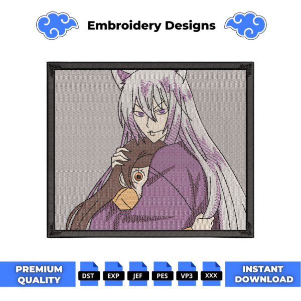 Tomoe and Nanami Boxed Embroidery Design
