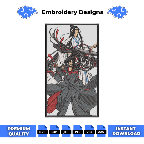 Wei Wuxian Boxed Embroidery Design