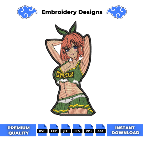 Yotsuba Nakano Embroidery Design