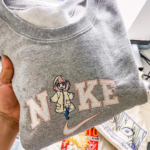 Anya Spy X Family Swoosh Embroidery Design stitched by a customer