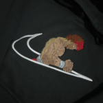 Baki Gym Embroidery Design stitched by a customer