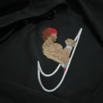 Baki Gym Embroidery Design stitched by a customer