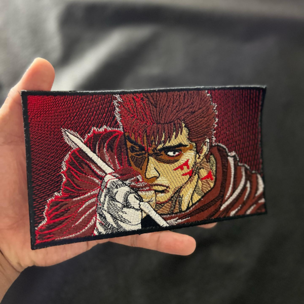 Berserk Red Embroidery Design stitched by a customer