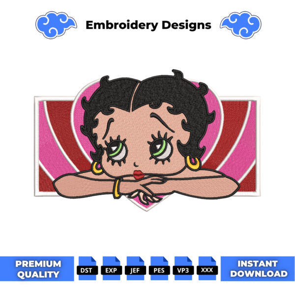 Betty Boop Boxed Embroidery Design