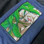 Broly Anime Embroidery Design stitched by a customer