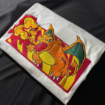 Charizard Boxed V2 Embroidery Design stitched by a customer