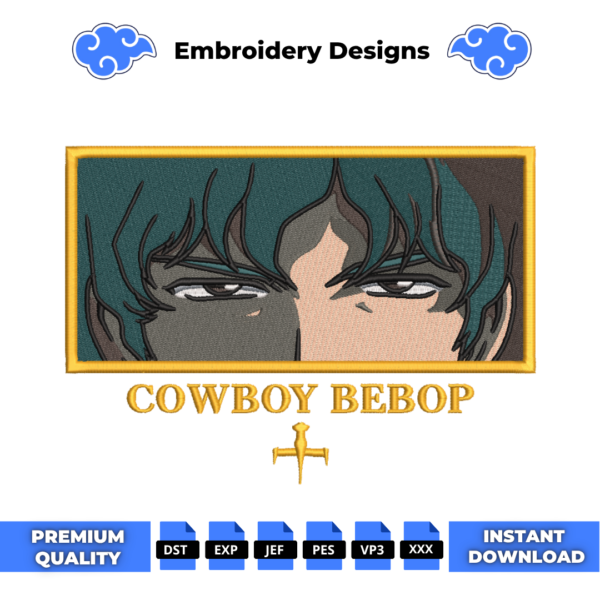 Cowboy Bebop Eyes Embroidery Design