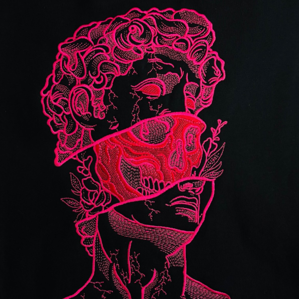 David Skull Embroidery Design stitched by a customer