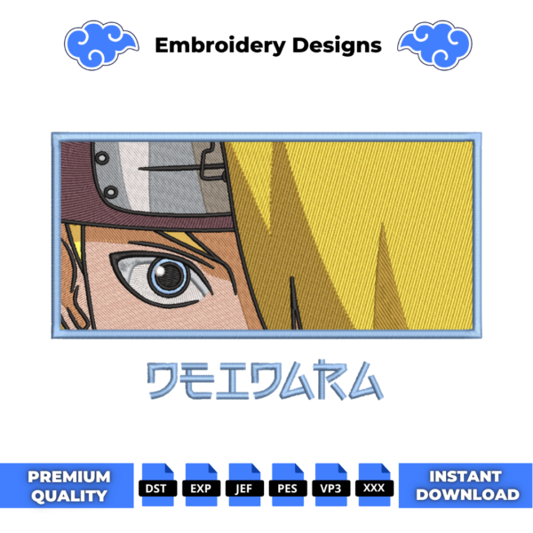 Deidara Eyes Embroidery Design