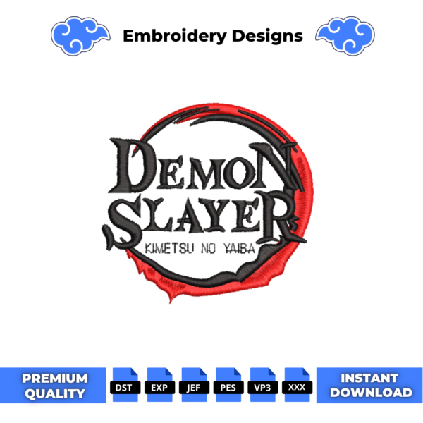 Demon Slayer Logo Embroidery Design
