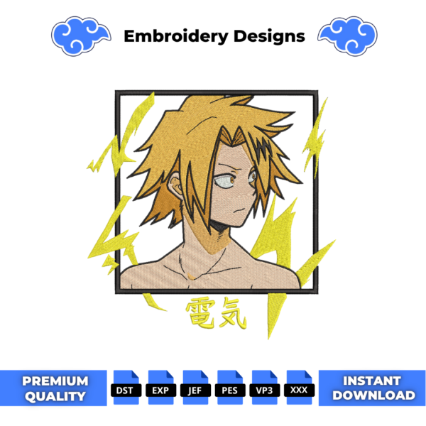 Denki Kaminari Embroidery Design