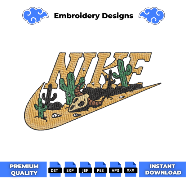 Desert Swoosh Embroidery Design
