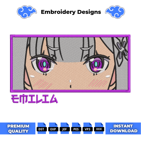 Emilia Eyes Embroidery Design