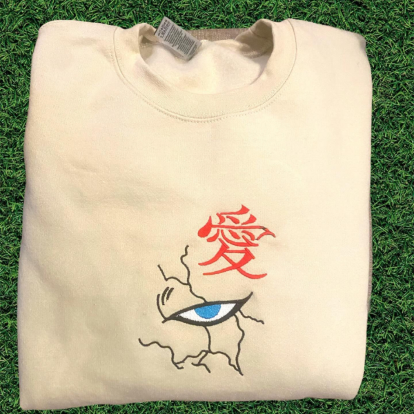 Gaara and Logo Embroidery Design stitched by a customer