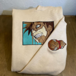 Gaara Face Sand Boxed Embroidery Design stitched by a customer