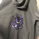 Gengar Ghost Evolution Embroidery Design stitched by a customer