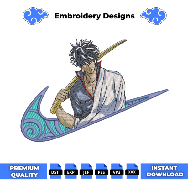 Gintama Swoosh Embroidery Design