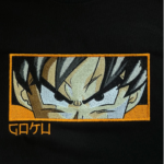 Goku Eyes Embroidery Design stitched by a customer