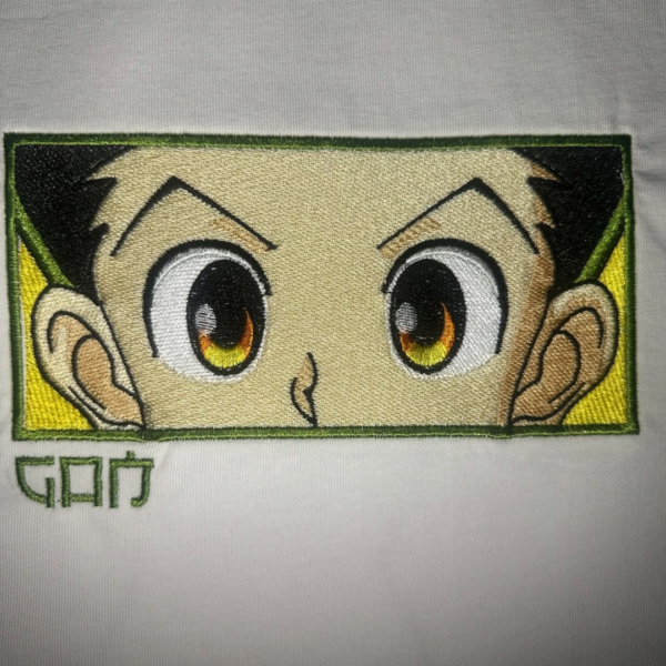 Gon Freecss Eyes Embroidery Design stitched by a customer
