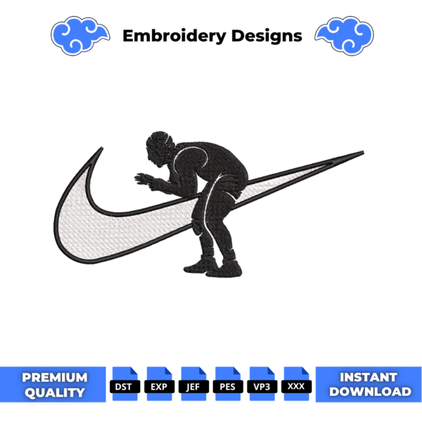 Grappler Swoosh Embroidery Design