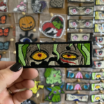 Gyutaro Eyes Embroidery Design stitched by a customer