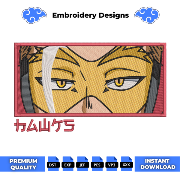 Hawks Eyes Embroidery Design