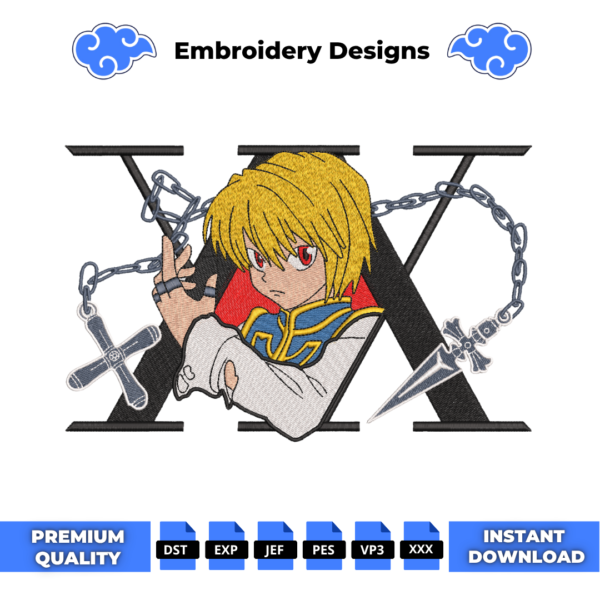 HxH Kurapika Embroidery Design