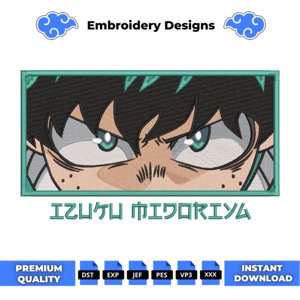 Izuku Midoriya Eyes Embroidery Design