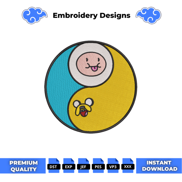 Jack and Finn Yin Yang Embroidery Design