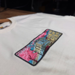 Japanese Train Embroidery Design stitched by a customer